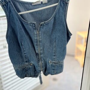 Denim Sleeveless Vest